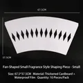Small fan-shaped waterproof cardboard wrap with black diamond cutout pattern, 10pcs - New Small Fan Shaping Sheet / 67.5x37.5cm 10sheets/pack
