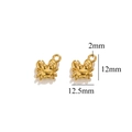 Golden stainless steel crab charms for DIY jewelry making with precise size dimensions - Gold Crab-650