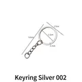 Zilveren roestvrijstalen sleutelring 2,5cm voor DIY dierenpenning hars mallen - Zilveren Sleutelhanger Ring / Siliconen Vorm