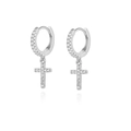 Croix en Zircon Plein Argent