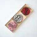 12pcs set of wooden Christmas ornaments with reindeer and Merry Christmas carvings - Hollow Reindeer Round Style (15)