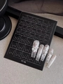 YT 48 Butterfly pattern nail art stickers with long coffin press-on nail display - Butterfly Style (YT48)