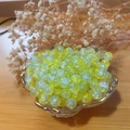 8mm yellow cracked glass beads for DIY jewelry making in a transparent bowl - 32# Jade-Cracked Peacock Yellow