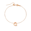 Cavigliera minimalista in acciaio inossidabile oro rosa con pendente a lettera Q chic - Q-Oro Rosa