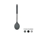 Cucchiaio da portata in silicone grigio e acciaio inossidabile con foro per appendere - Mestolo piccolo / Cachi