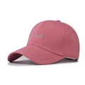 Dettaglio del ricamo shell sul cappellino da baseball in cotone lavato rosa - Rosa scuro