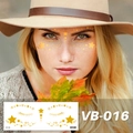 Golden star freckle face tattoo stickers for festivals, model VB-016 design set - Star Graphics (VB-016)