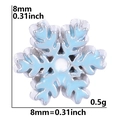 Blue enamel snowflake floating charm for jewelry making with 8mm size dimensions - Blue Snowflake (F534)