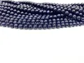 Perles rondes en grès bleu scintillant pour la fabrication de bijoux faits main - 4mm (Environ 90 Pcs) / Grès Bleu