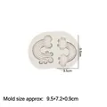 White silicone cloud and rainbow mold for DIY cake decorating and clay crafts - 1# Gray