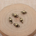 Connettori a sfera bronzo antico 5x11mm con doppi occhielli per gioielli fai da te - Bronzo Antico