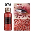 Glinsterende rode glittergel voor oogschaduw en lichaam, kleur 07# voor podiummake-up - Nr. 7 Rood