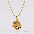 Detailopname van gouden bloemhanger met afmetingen van 18,5 mm en gewicht van 6 g - 3D Bloemenhanger Stijl (AML01138)