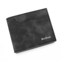 Herren Brieftasche in Dunkelgrau mit Matt-Finish, vielen Kartenfächern und Markenprägung - Dunkelgrau