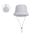 Cappello da pescatore invernale imbottito grigio chiaro con laccetto pieghevole - Grigio chiaro