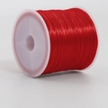 Spool of 0.7mm bright red elastic string for DIY handmade beaded jewelry making - 46m/Roll / Red
