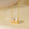 Collier Coquillage Blanc H 8096 En Or