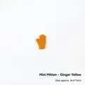 Mini ginger yellow knit glove for Christmas tree DIY decor and gift wrapping, 6cm size - 1 Piece / Mini Mitten - Turmeric Yellow