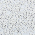 White flat round acrylic beads with silver alphabet letters for DIY jewelry making - Solid White with Silver Letters