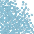 Confettis de flocons de neige bleus et blancs et cercles en papier pour table de Noël - Bleu Rond Et Bleu Flocon De Neige
