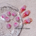 Vista dettagliata di decorazioni per unghie a conchiglia rosa con glitter e sfumature - YD-641# Conchiglia Rosa