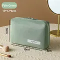 Hanging grass green toiletry bag made of waterproof nylon with double zippers - Grass Green (Portable)