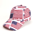 Vintage US Flagge Baseball Kappe mit Distressed Sternen und Streifen Druck Sonnenschutz - US Stars and Stripes Stil (Stil B)