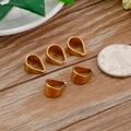 Five gold-plated stainless steel pinch bails for DIY jewelry making near a coin - Style A 10*13mm / Gold