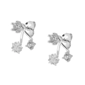 S925 sterling silver star earrings with sparkling cubic zirconia for a minimalist look - Silver Branch Zirconia