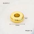 Distanziatore in acciaio inox placcato oro 18K 13mm con foro 5,5mm per gioielli fai da te - Perla Distanziatrice 13mm (KLJ2615-Z) / Oro
