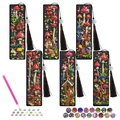 6er-Pack DIY-Diamantmalerei-Lesezeichen mit Pilz- und Hausmotiven sowie Quasten - Pilzhaus (6er Set) / 6er Set