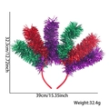 Cerchietto di Carnevale colorato con strisce di tinsel rosse, viola e verdi vivaci - Verde Rosso Viola
