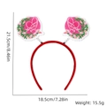 Vue détaillée du serre-tête Fête des Mères avec dimensions et poids du produit - Style Fleur Vigne Fête Des Mères