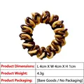 Detailed view of dual-color spiral hair tie with 4cm outer diameter measurements - 4# Three-Strand Gradient Hair Tie