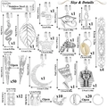 107-teiliges Dreadlock-Zubehörset aus silbernem Edelstahl mit Anhängern und Ringen - 107-teiliges Set / Silber