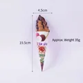 Brown chocolate ice cream cone model 19.5cm long for shop decor 35g weight - Brown