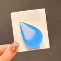 Pinza para el pelo con forma de gota y degradado azul de resina creativa en tarjeta - Clip de Gota de Agua Azul