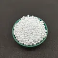 Polished white matte frosted round glass beads for handmade jewelry in a green tray - 8mm Plastic Imitation Pearl White