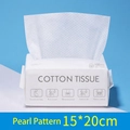Extra thick disposable cotton face towel 100 sheets with pearl texture 15x20cm size - Medium Bag 15x20cm Pearl Texture