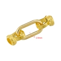 Chiusura a connettore vintage dorata a cuore e stella con apertura da 2,0 mm per gioielli - VK232 Oro - Ovale