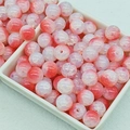 Pink marble texture 10mm glass beads with gold specks for DIY jewelry making - 10mm / Watermelon red