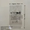 Clear 10x18cm self-sealing plastic bag with multi-language safety warnings 200pcs - 10x18cm