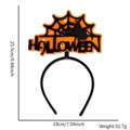 Detalle de diadema de Halloween con fieltro naranja y medidas de 25,5 cm por 18 cm - Telaraña Amarilla