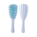 Ergonomic lavender and light blue detangling hairbrush with long handle design - OPP Bag / Lake Blue