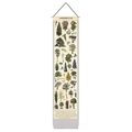Vintage Arboretum mushroom wall tapestry with wooden frame and elegant hanging tassels - Style 11 / 32.5x130cm