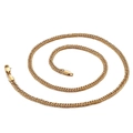 Polished gold NK chain necklace for men made of durable stainless steel with lobster clasp - Gold (4mm/56cm)