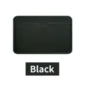 Minimalist black PU leather card holder with litchi texture and card slot - 3 Slots Thick Style / Black