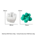 Detailed comparison of succulent silicone mold and finished green resin flower craft - Succulent Style FM0214