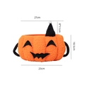Sherpa plush pumpkin halloween basket with jack-o-lantern face and black handles - Plush Pumpkin Basket