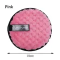 Pink 10cm round cleansing puff with pineapple texture and microfiber plush material - 10cm / Pink
